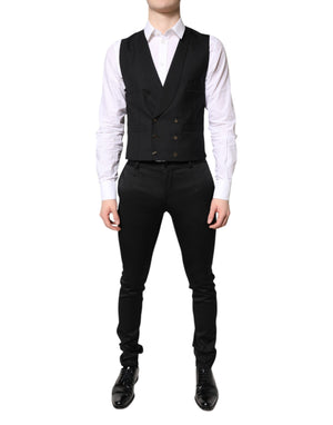 Dolce & Gabbana Black Single Breasted Formal Blazer with Vest