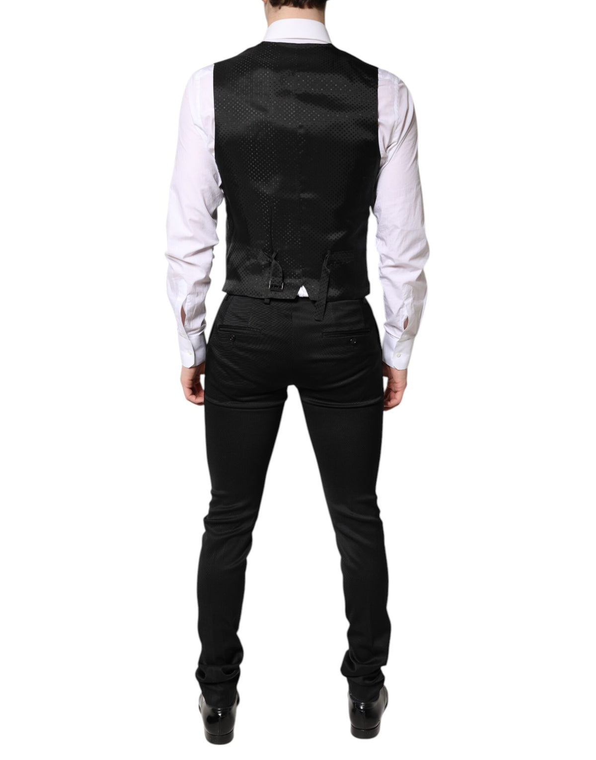 Dolce & Gabbana Black Single Breasted Formal Blazer with Vest
