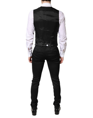 Dolce & Gabbana Black Single Breasted Formal Blazer with Vest