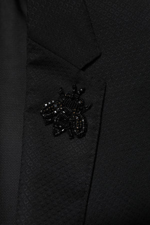 Dolce & Gabbana Black Wool Single Breasted 2 Piece Suit