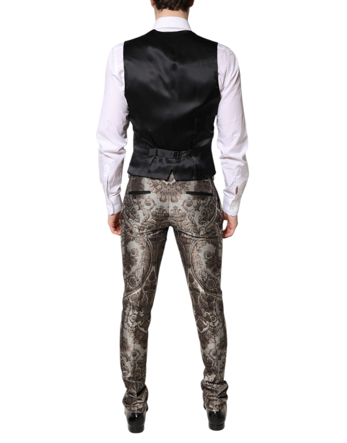 Dolce & Gabbana Multicolor Jacquard Single Breasted 3 Piece Suit