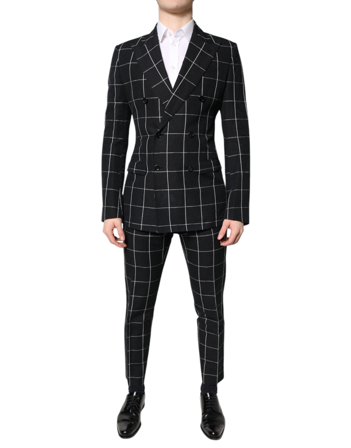 Dolce & Gabbana Black TAORMINA Double Breasted 2 Piece Suit