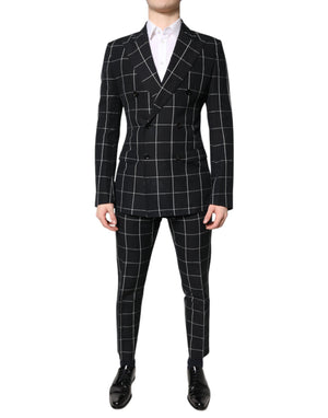 Dolce & Gabbana Black TAORMINA Double Breasted 2 Piece Suit