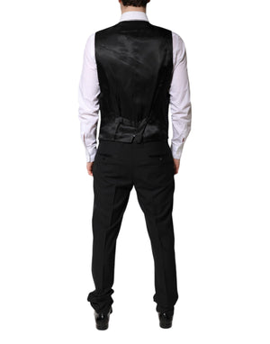 Dolce & Gabbana Black Single Breasted Formal 3 Piece Suit