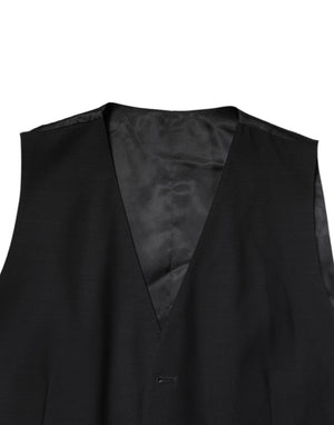 Dolce & Gabbana Black Single Breasted Formal 3 Piece Suit