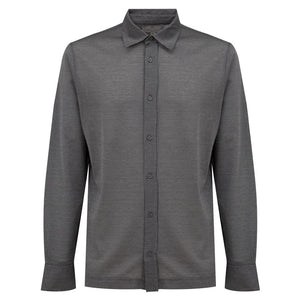 Canali Gray Cotton Pattern Shirt
