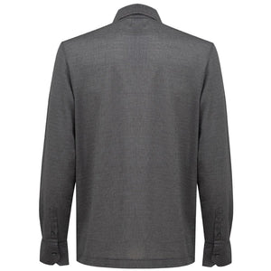 Canali Gray Cotton Pattern Shirt