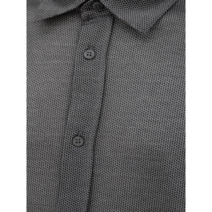 Canali Gray Cotton Pattern Shirt