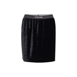 Tom Ford Black Viscose Mini Skirt