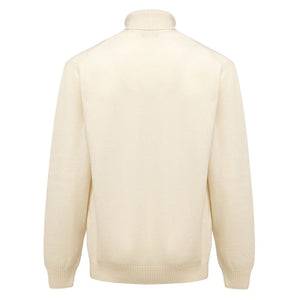 Cruciani White Cashmere Turtleneck