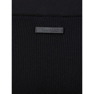 Tom Ford Black Cashmere Midi Skirt
