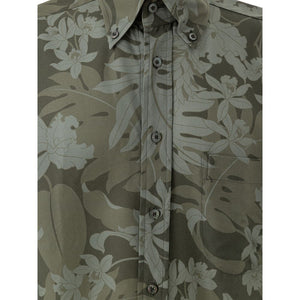 Tom Ford Green Lyocell Pattern Shirt