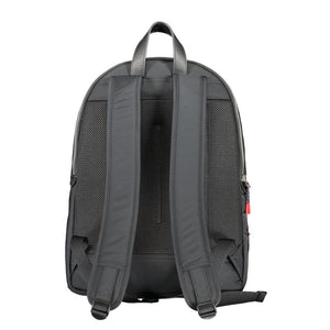 Tommy Hilfiger Black Polyester Men Backpack