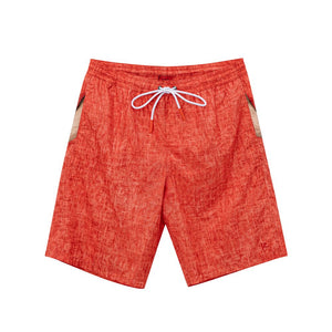 Isaia Red Polyester Swim Shorts