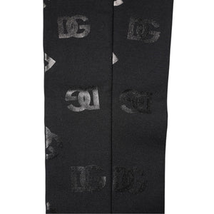 Dolce & Gabbana Black DG Logo Monogram Wool Stretch Arm Sleeves