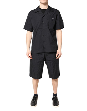 Dolce & Gabbana Black Cotton Men Pajama Set Sleepwear