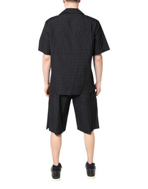 Dolce & Gabbana Black Cotton Men Pajama Set Sleepwear
