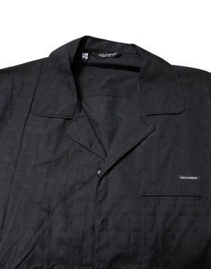 Dolce & Gabbana Black Cotton Men Pajama Set Sleepwear