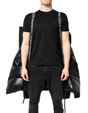 Dolce & Gabbana Black Nylon Full Zip Hooded Parka Jacket