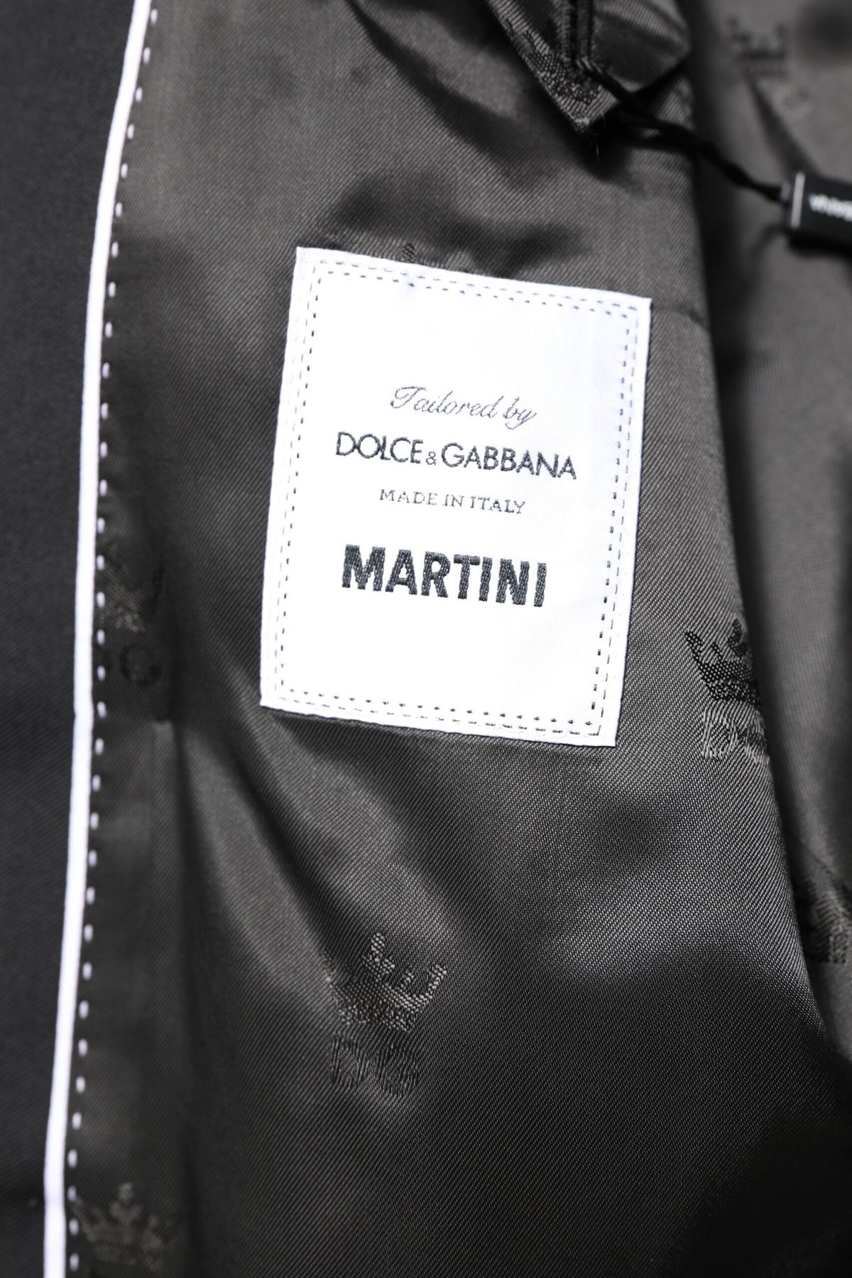 Dolce & Gabbana Black MARTINI Double Breasted Coat Blazer