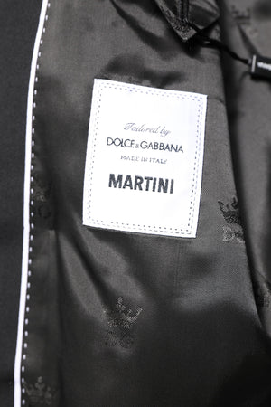 Dolce & Gabbana Black MARTINI Double Breasted Coat Blazer