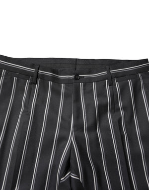 Dolce & Gabbana Black Striped SICILIA Formal 2 Piece Suit