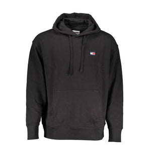 Tommy Hilfiger Black Cotton Men Sweater Hoodie