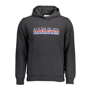 Napapijri Black Cotton Men Hoodie