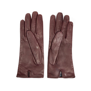 Dolce & Gabbana Burgundy Leather Gloves