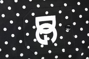 Dolce & Gabbana Black Polka Dot Short Sleeves Casual Shirt