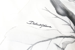 Dolce & Gabbana Ivory Silk Long Sleeves Men Casual Shirt