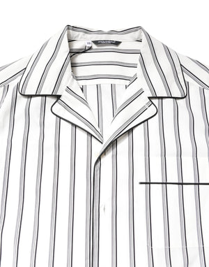 Dolce & Gabbana White Stripes Lounge Pajama Sleepwear Shirt