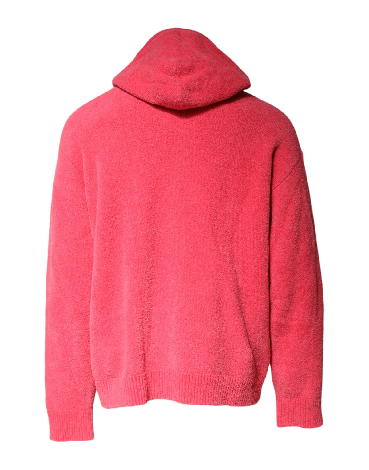 Dolce & Gabbana Red Cotton Knit Hooded Men Pullover Sweater