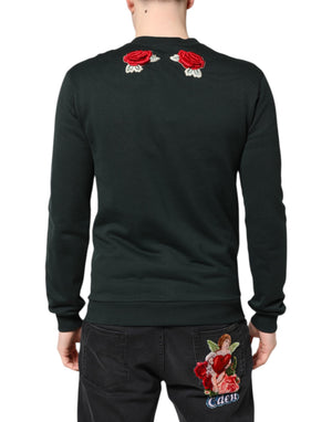 Dolce & Gabbana Black Sequined Embellished Pullover Sweater