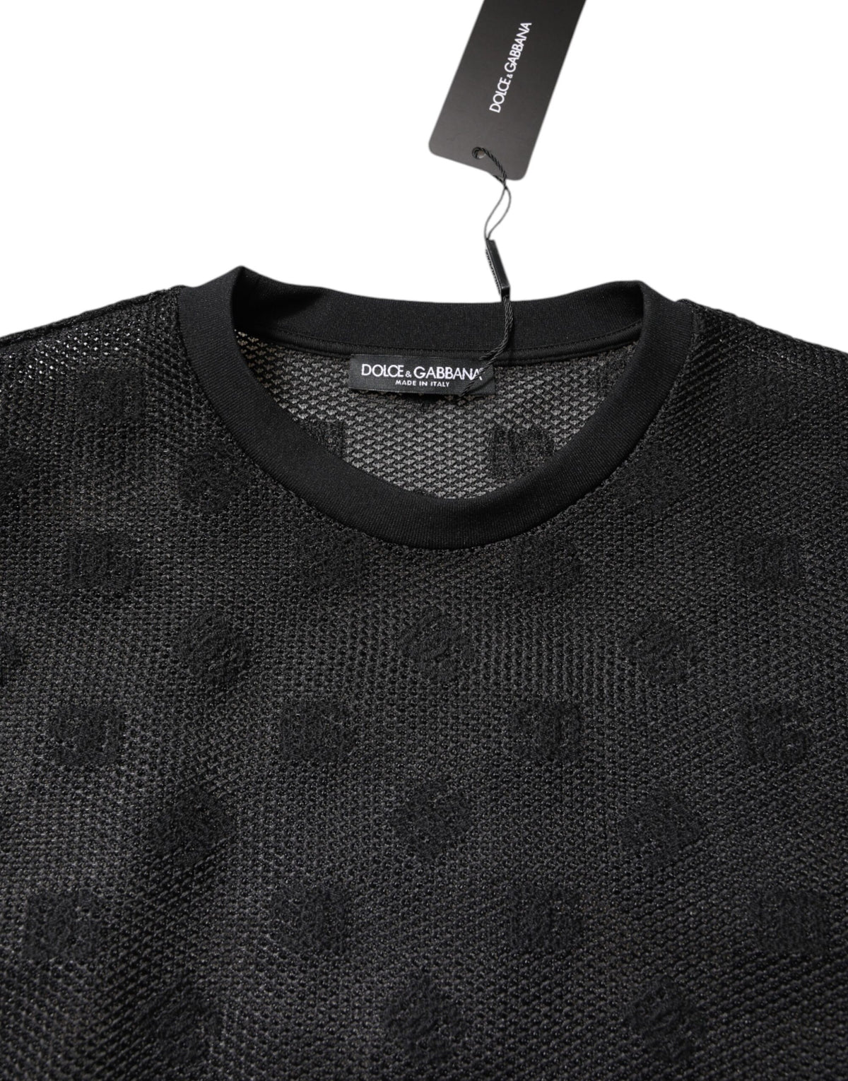 Dolce & Gabbana Black See Through Logo Short Sleeves T-shirt