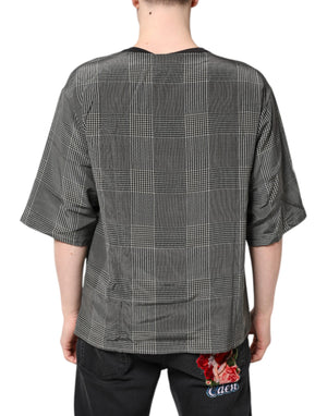 Dolce & Gabbana Black White Graphic Print Short Sleeve T-shirt