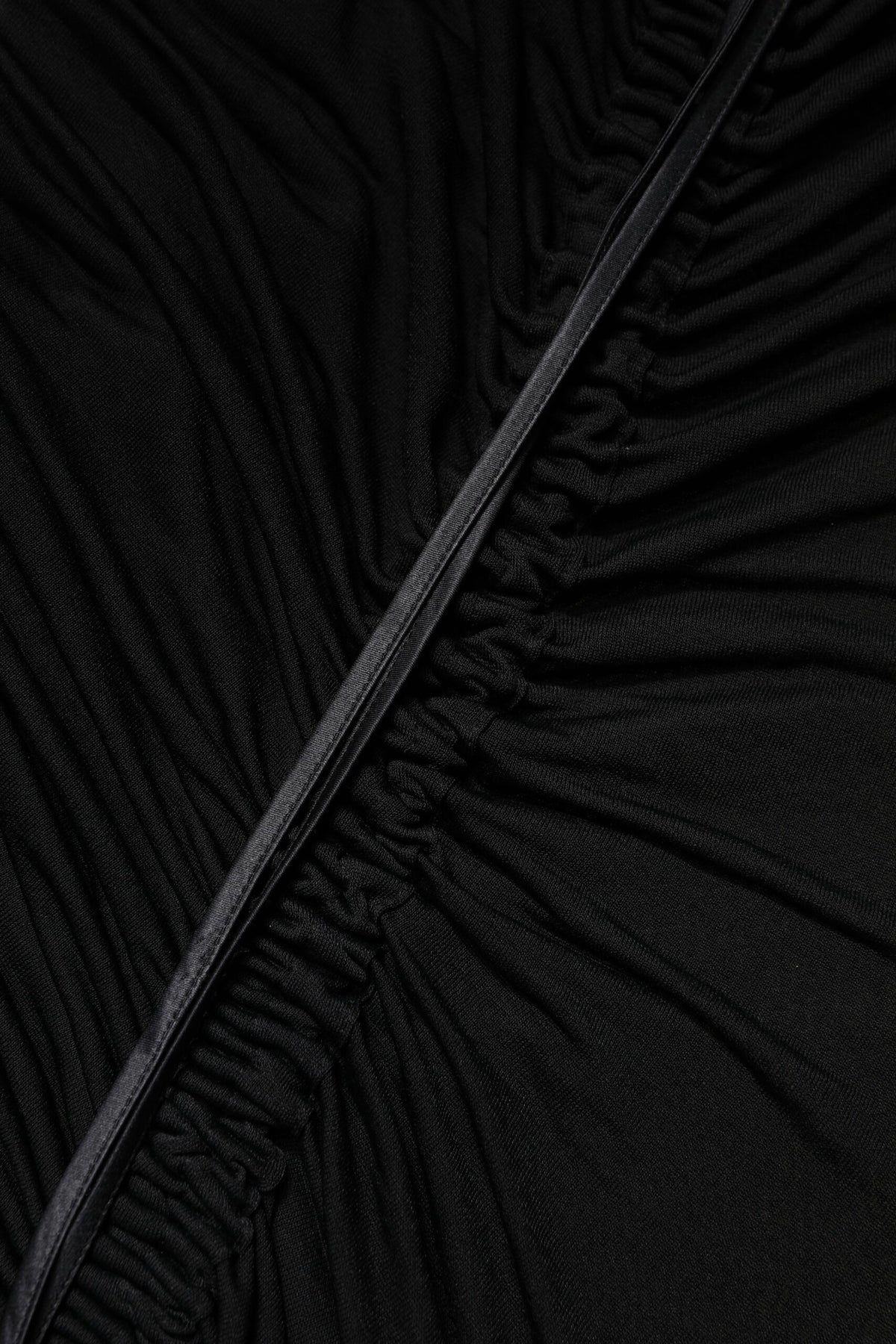 Dolce & Gabbana Black Mesh Trim Bodycon Long Sheath Dress