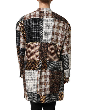 Dolce & Gabbana Multicolor Patchwork Button Down Jacket