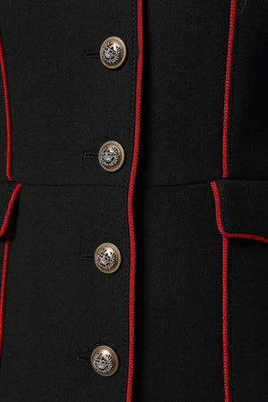 Dolce & Gabbana Black Wool Single Breasted Trench Coat Jacket