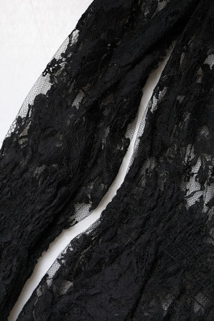 Dolce & Gabbana Black Cotton Floral Lace Women Blouse Top