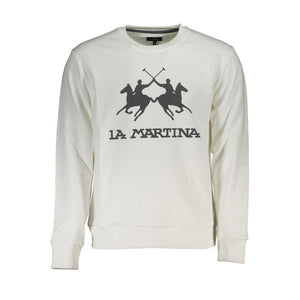 La Martina White Cotton Men Sweater