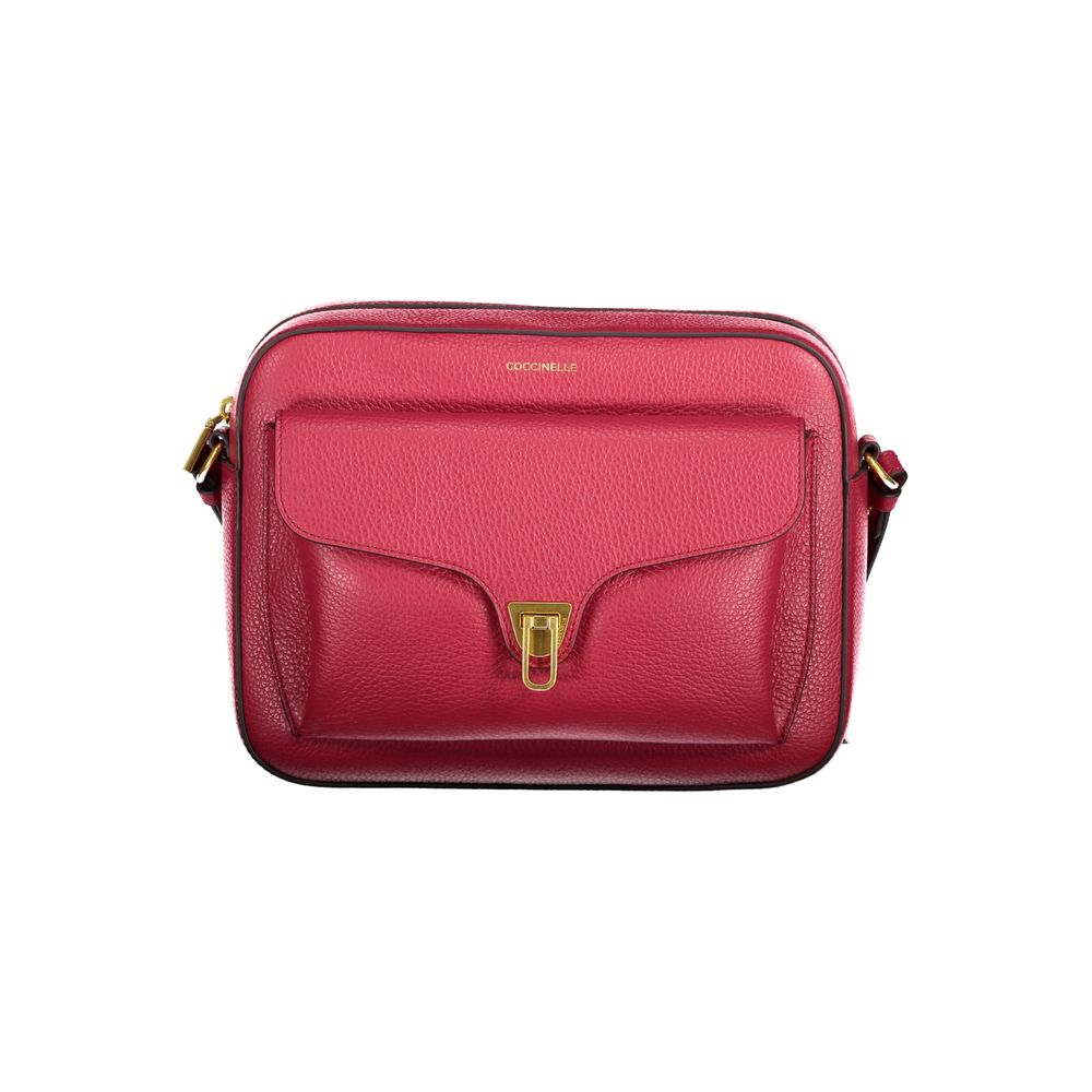 Coccinelle Red Leather Women Shoulder Bag