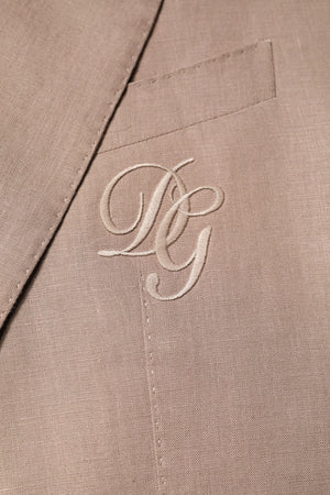 Dolce & Gabbana Beige TAORMINA Single Breasted Coat Blazer