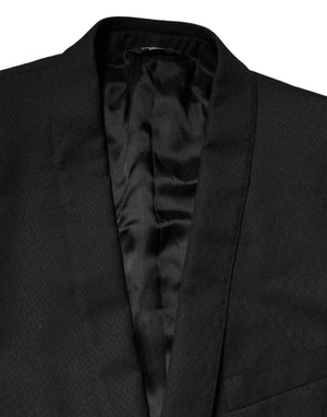 Dolce & Gabbana Black GOLD Single Breasted Suit Coat Blazer