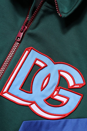 Dolce & Gabbana Multicolor Cotton Logo Full Zip Jacket