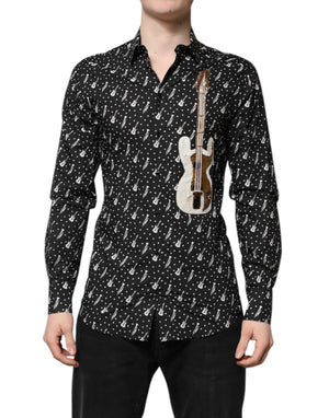 Dolce & Gabbana Black GOLD Instrument Embellished Shirt