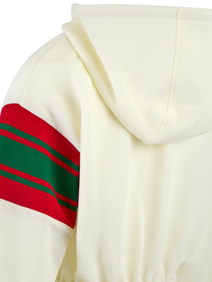 Gucci Cream Polyester Hooded Logo Sweatsuit