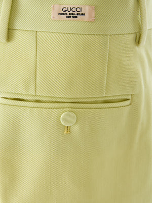 Gucci Lime Yellow Polyester Pants