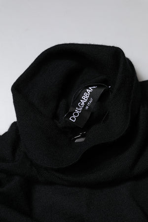 Dolce & Gabbana Black Cashmere Knitted Men Pullover Sweater