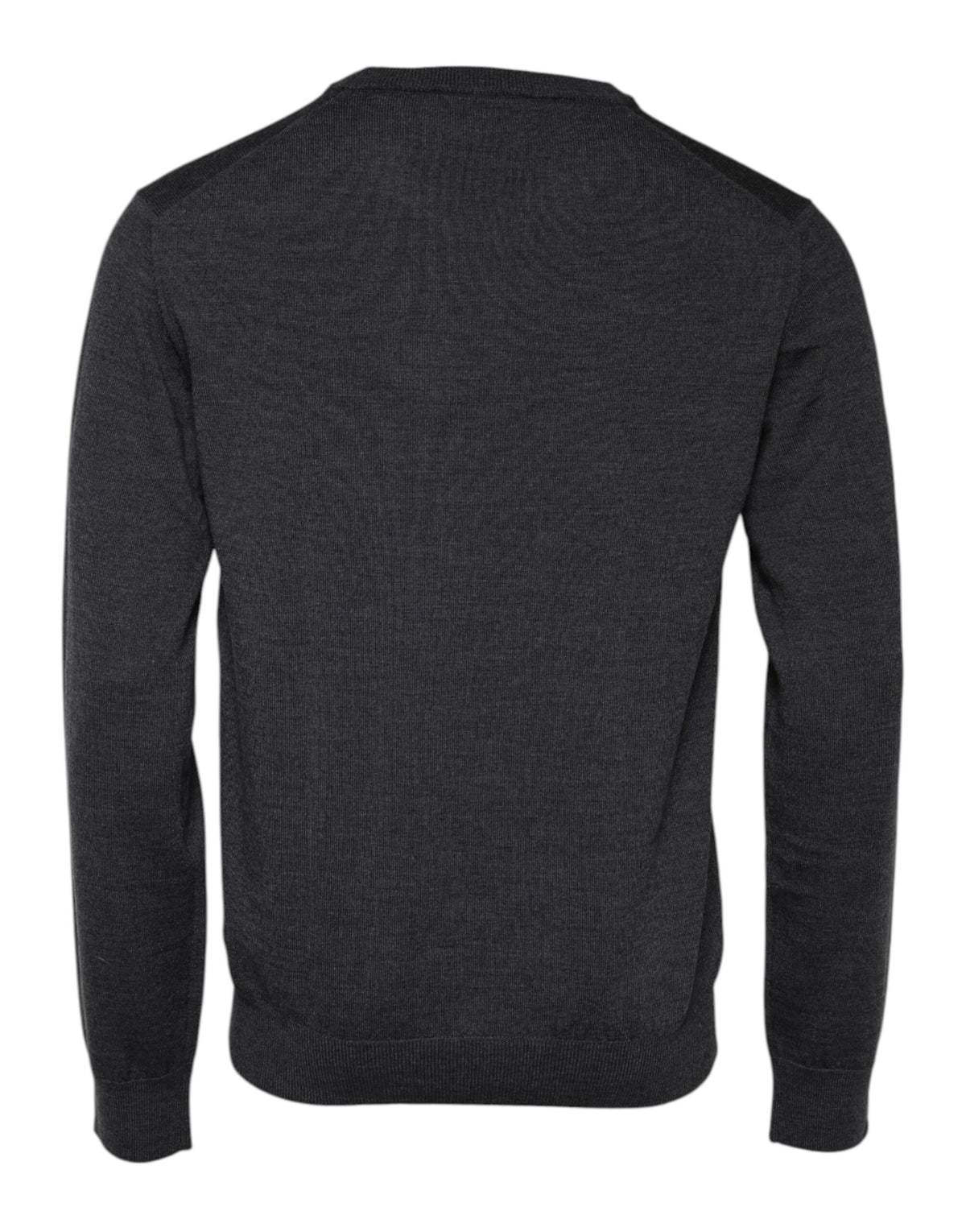 Dolce & Gabbana Gray Wool Logo Knitted Men Pullover Sweater